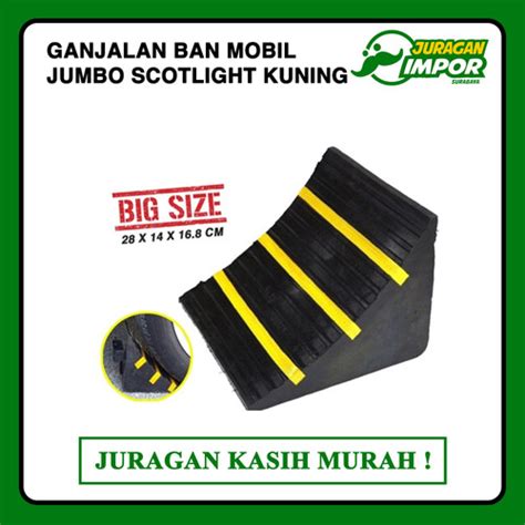 Promo Karet Ganjalan Penahan Ban Rubber Wheel Chock Parkir Mobil Truk