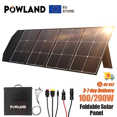 Powland Portable Foldable Solar Panel V W W Solar Charger Mc