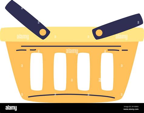 yellow shopping basket supermarket icon Stock Vector Image & Art - Alamy