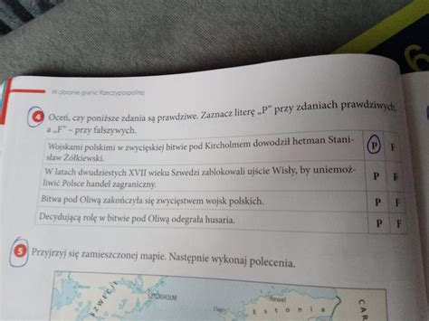 Oceń czy poniższe zdania są prawdziwe Zaznacz literę p przy zdaniach