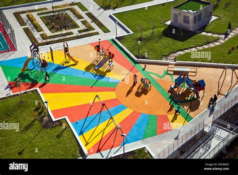 Aerial view of kids playground Stock Photo - Alamy