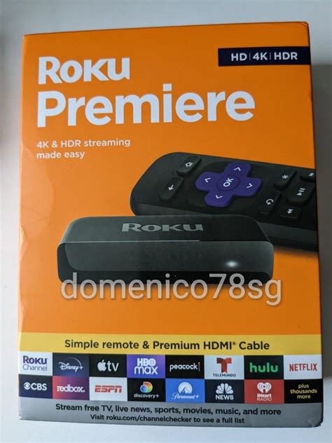 Roku Premiere 4k & HDR streaming box, TV & Home Appliances, TV ...