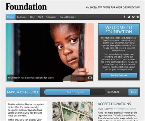 Foundation by Organized Themes - Nonprofit WordPress Theme