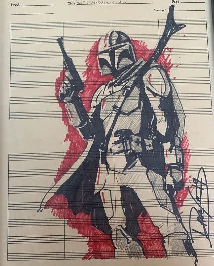 Ludwig Göransson Shares A Dave Filoni Sketch From 'The Mandalorian ...