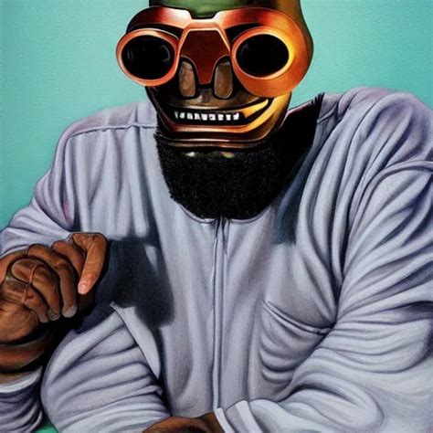 Beautiful Lifelike Painting Of Mf Doom Out With The Stable Diffusion