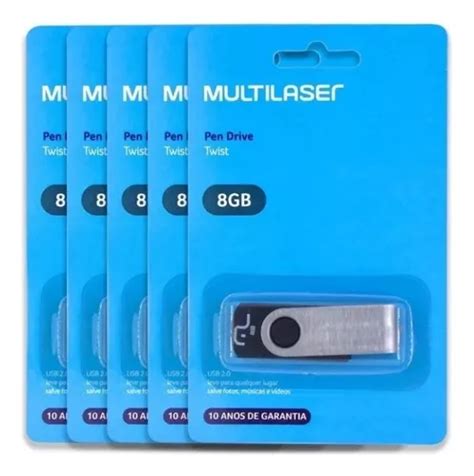 Kit Pendrive Un Gb Multilaser Pd Usb Original Atacado