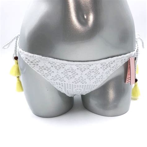 Victoria S Secret Swim Victorias Secret Bikini Swim Bottoms White Lace Poshmark