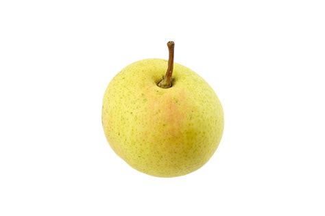 Premium Photo Ripe Yellow Pear Fruit Isolated On White Background