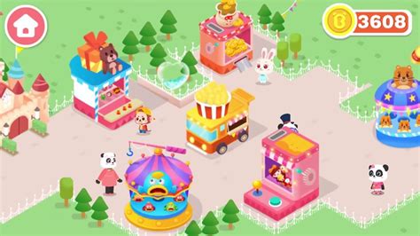 BAYI PANDA KIKI BERMAIN CAPIT BONEKA DI TAMAN KARNAVAL GAME KARTUN