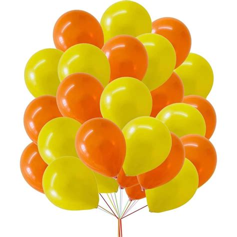 Orange And Yellow Balloons 12 Inch For Birthday Pary Weddings