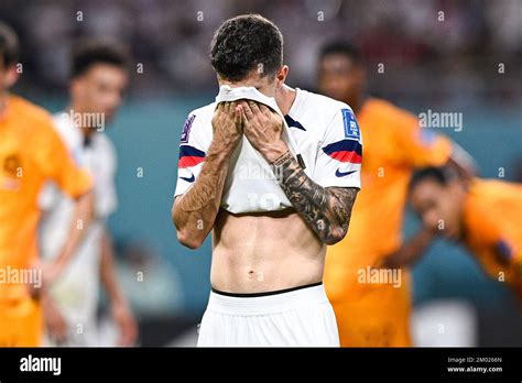 DOHA QATAR DECEMBER 3 Christian Pulisic Of USA Reacts During The