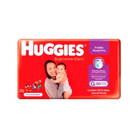 Fralda Huggies Roupinha Supreme Care Mega Tamanho G C 30 Unidades