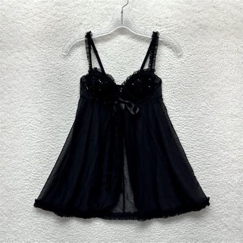 Victoria S Secret Intimates Sleepwear Victorias Secret Babydoll Chemise Slip Lingerie B