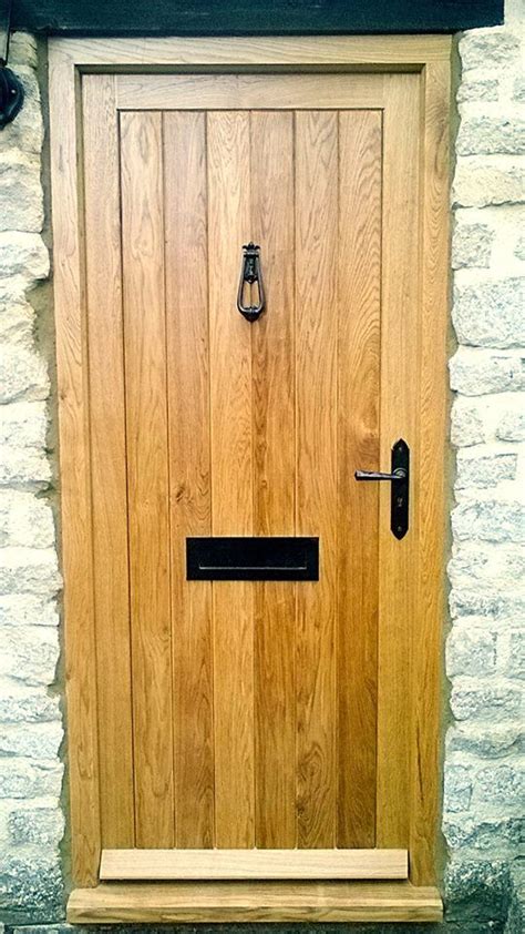 Handmade Solid Oak Tongue And Groove Door Complete With From The Anvil