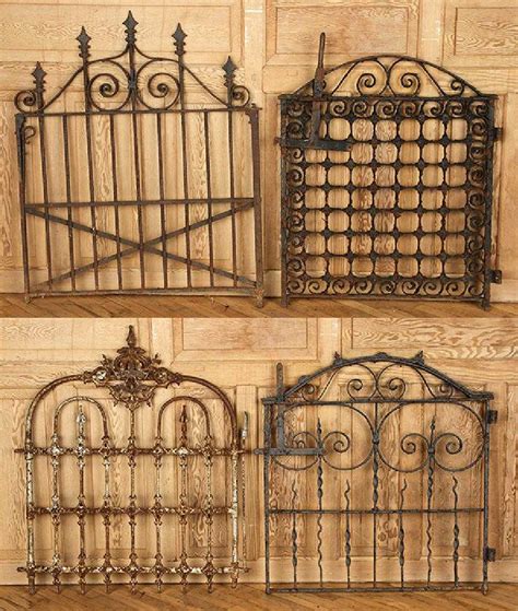 Four Antique Wrought Iron Garden Gates C1880 1920