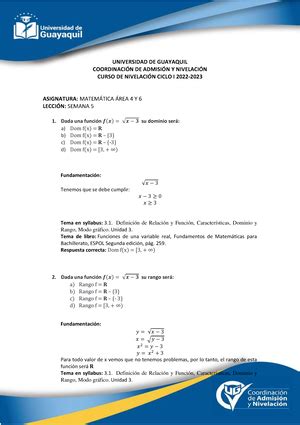 Primer Parcial Matemáticas UNIVERSIDAD DE GUAYAQUIL COORDINACIÓN DE