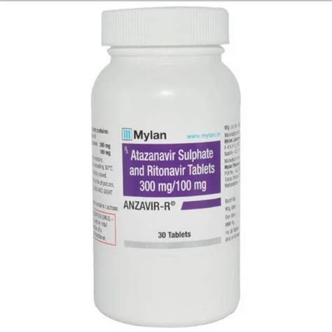 Atazanavir Sulphate And Ritonavir Tablets Anzavir R Mg Mg