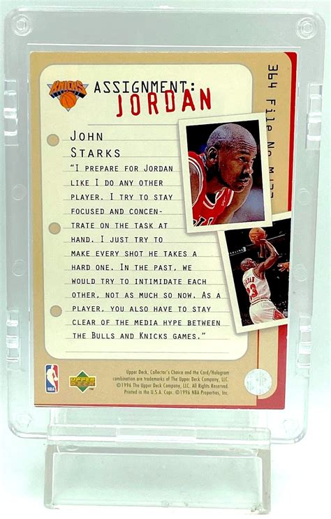 1996 Collector S Choice Assignment Jordan NBA Michael Jordan 364