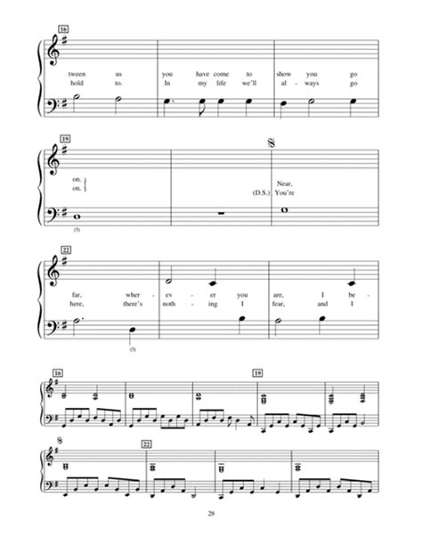 My Heart Will Go On Love Theme From Titanic By Celine Dion Piano Digital Sheet Music