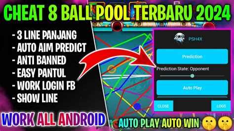 CHEAT 8 BALL POOL TERBARU 2024 3 GARIS GRATIS AIM TOOL SNAKE EASY