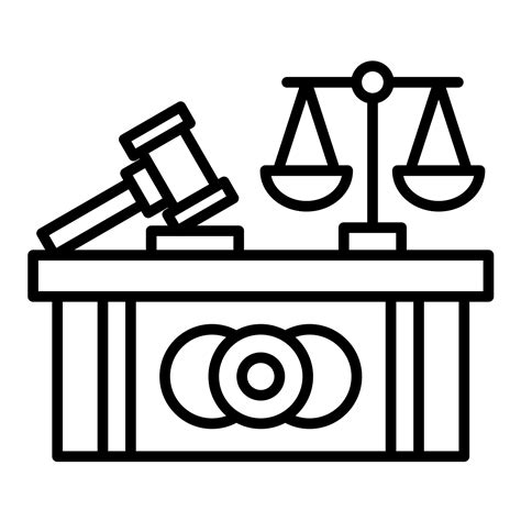 Courtroom Line Icon 14809212 Vector Art at Vecteezy