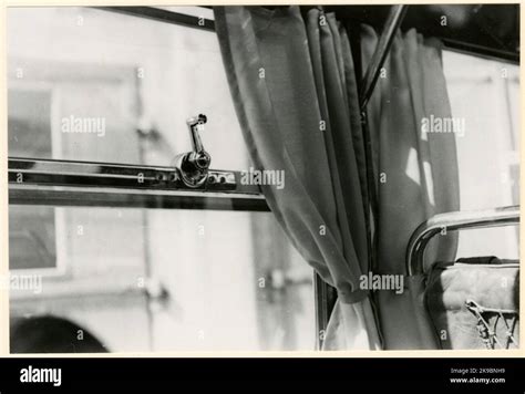 window  curtain   bus stock photo alamy