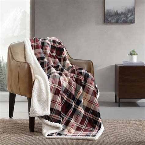 Eddie Bauer Throw Blanket Reversible Sherpa Fleece Bedding Home Decor For All Seasons