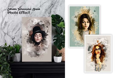 Photoshop Action - Editable Watercolor Brush Effect