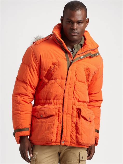 Lyst Rlx Ralph Lauren Tenzing Down Parka In Orange For Men