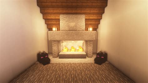 A simple fireplace design : Minecraftbuilds