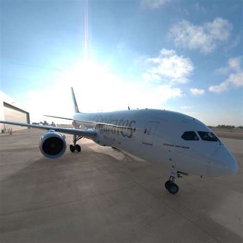 Boeing 787 Dreamliner Emirates Airlines 3D Model .max .obj - CGTrader.com