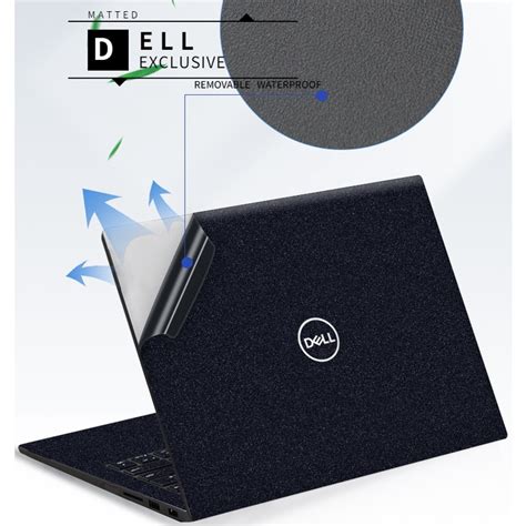 Sticker Laptop Matte Black Sides Skin Dell Inspiron