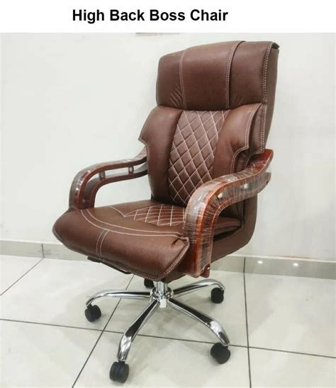 Leatherette High Back Boss Chair Fixed Arm At Rs In Chandigarh