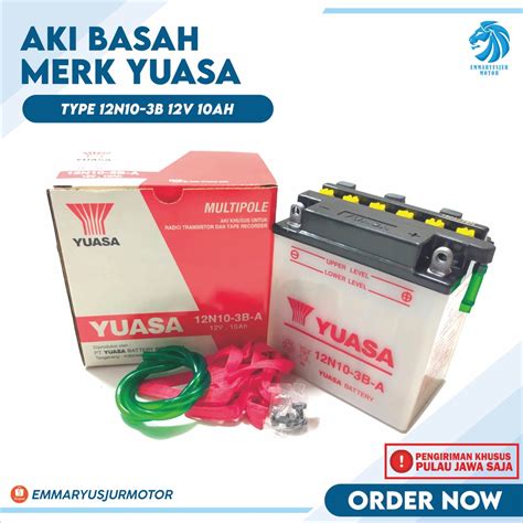 Jual Aki Basah Motor Roda Viar Tossa Jialing Aki Yuasa N B Ah