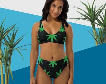 Weed Pot Leaf Bikini Etsy