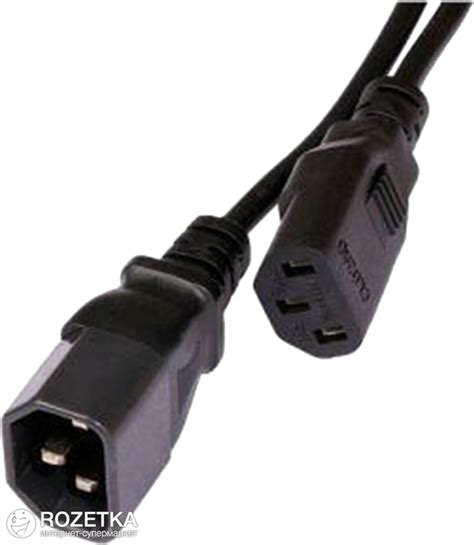 Кабель питания Atcom IEC C13-C14 1.8 м Black (10118) – фото, отзывы ...