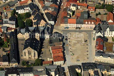 Luftbild Saalfeld Saale Johanneskirche Und Rathaus In Der Altstadt