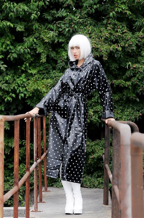 Ra01 Pvc Regenmantel Mit Punkte Raincoats For Women Rainwear