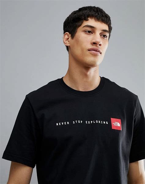 The North Face Never Stop Exploring Print T Shirt In Black Black