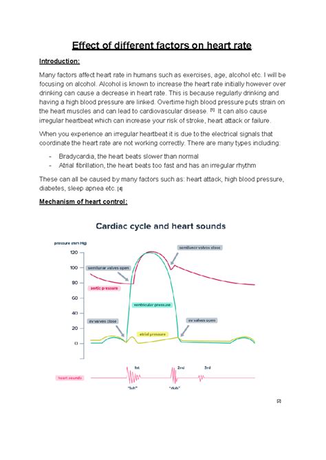 Effect of different factors on heart rate - Introduction: Many factors