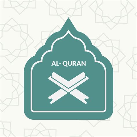 Premium Vector Reciting Al Quran Icon Vector Illustration