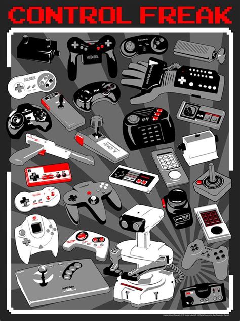 I Found This Hand Drawn Poster Of Retro Game Controllers Just Days