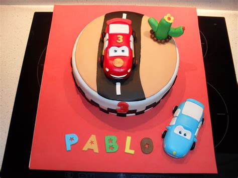 Mis Dulces Pinitos Tarta De Rayo Mcqueen Y Sallycars