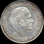 100 Francs Rainier III Prince De Monaco 1989