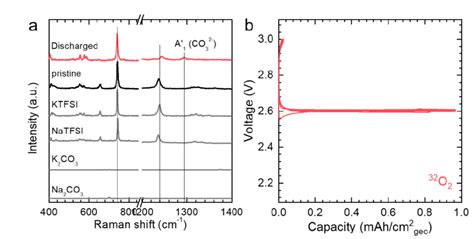 Figure S20 A The Raman Spectra Of Pristine And Discharged Electrode