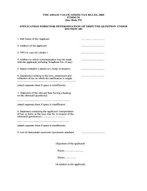 Fillable Online THE ASSAM VALUE ADDED TAX RULES 2005 FORM 76 See Rule