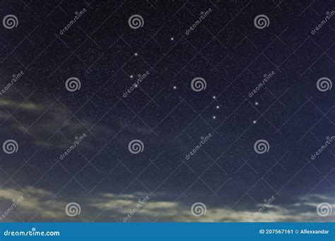 Piscis Austrinus Star Constellation Night Sky Cluster Of Stars Deep