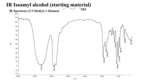 Solved IR Isoamyl alcohol (starting material) IR Spectrum of | Chegg.com