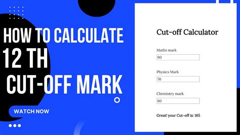 12 Th Cut Off How To Calculate 12th Cut Off Mark2022 Cut Off Mark