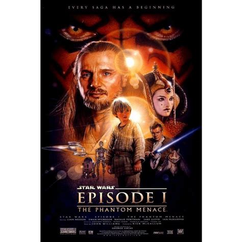 Star Wars Episode 1 Phantom Menace Movie Poster | Video Game Heaven